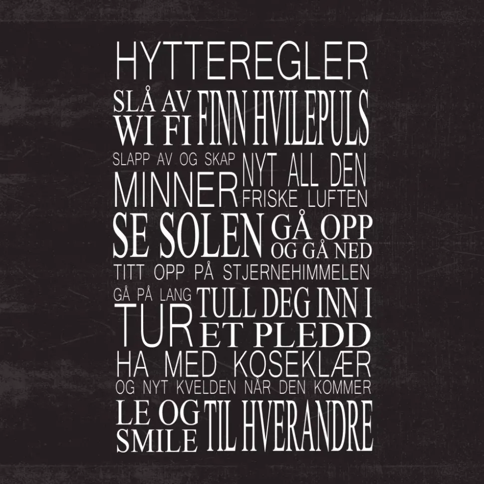 Serviett Lunsj Hytteregler 33x33 20stk