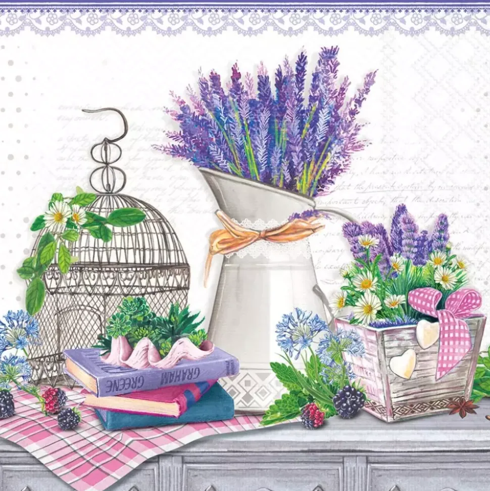 Serviett Lunsj Lavender decoration