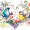 Serviett Lunsj Loving Birds
