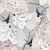 Serviett Lunsj Oriental Flowers Grey