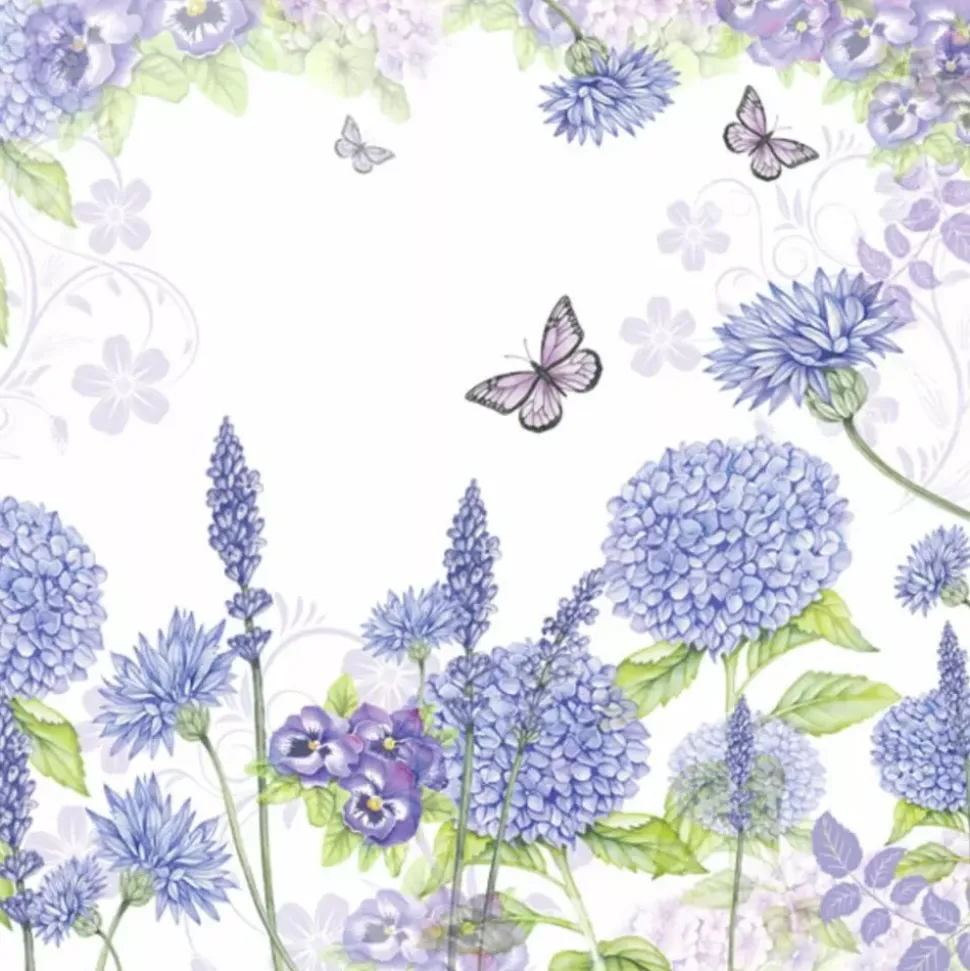 Serviett Lunsj Purple Wildflowers