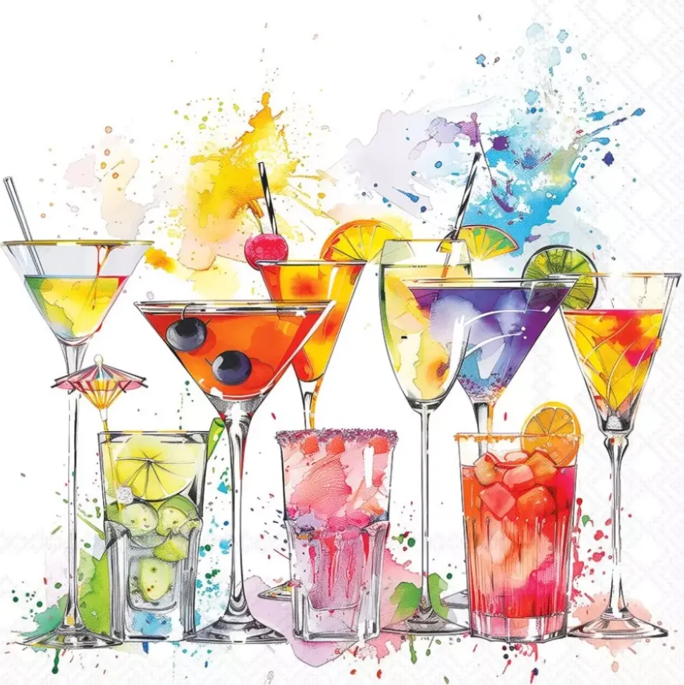 Serviett Lunsj Splashing drinks