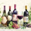 Serviett Lunsj Wine bottles