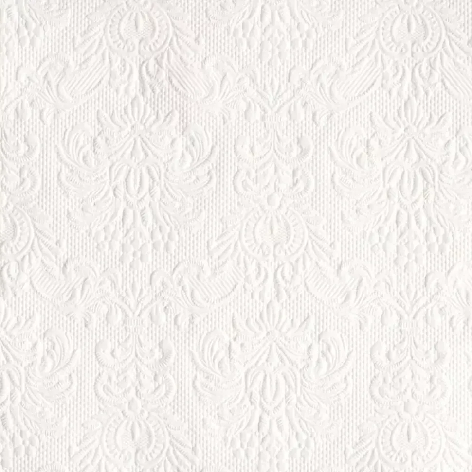 Serviett Middag Elegance White