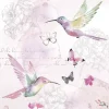 Serviett Pale Hummingbirds