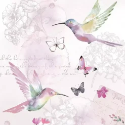 Serviett Pale Hummingbirds