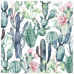 Serviett Watercolour Cacti