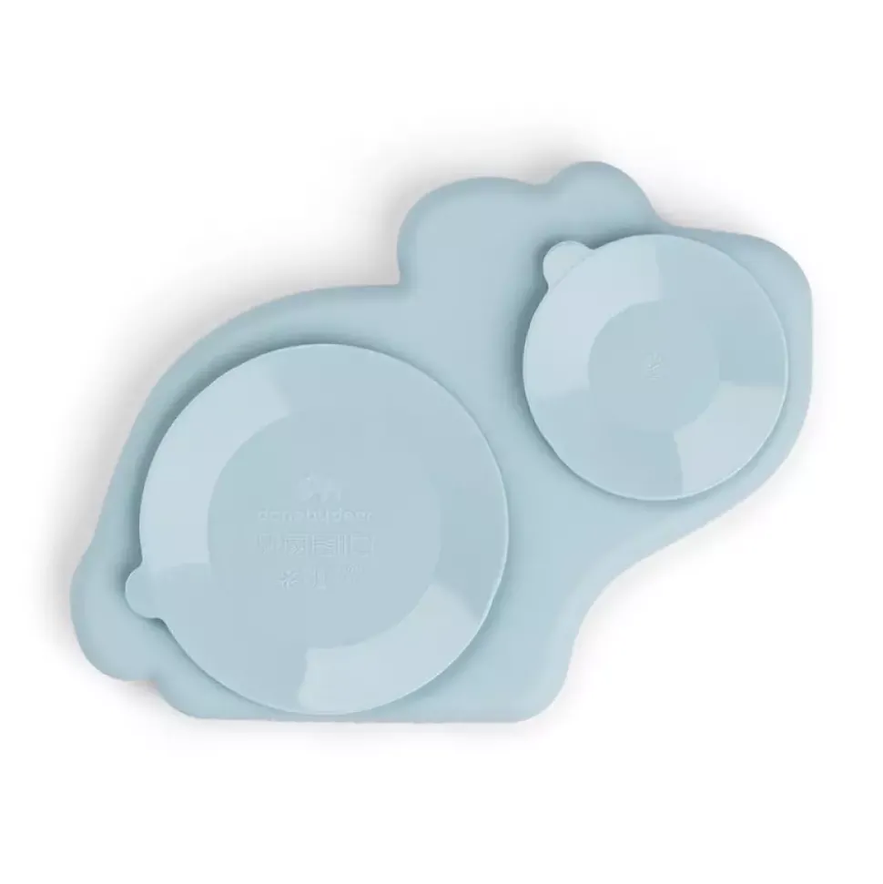 Silikon Stick&Stay Tallerken Dotti Blue