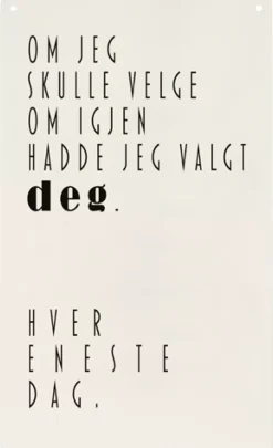 Skilt Om Jeg Skulle Valgt 16x27