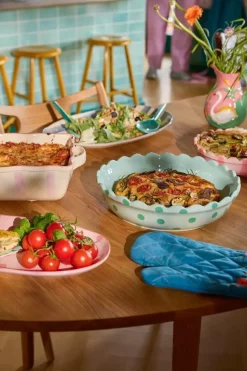 Skål Ildfast Dots Blå Stor