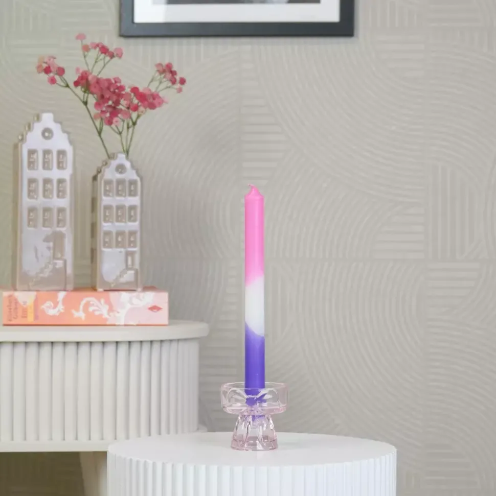 Sløyfe Lysholder Rosa H6,5
