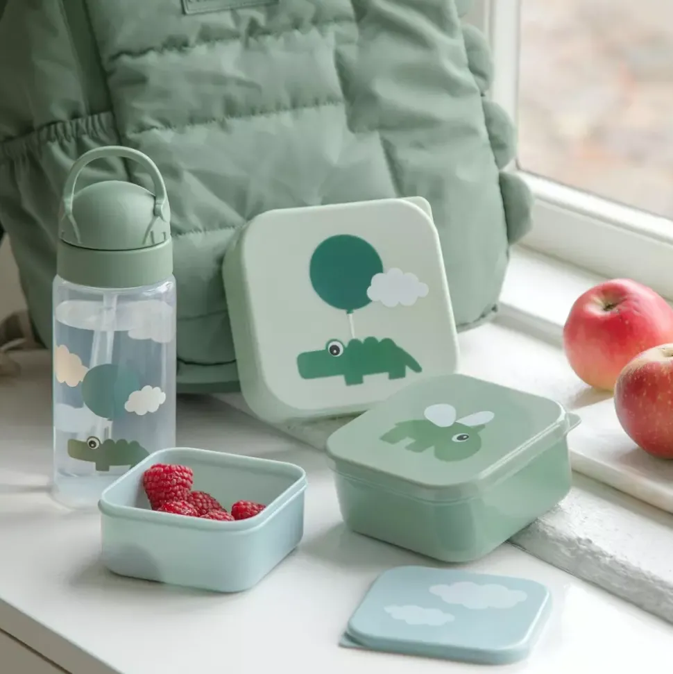 Snack Box S/3 pcs Happy clouds Green