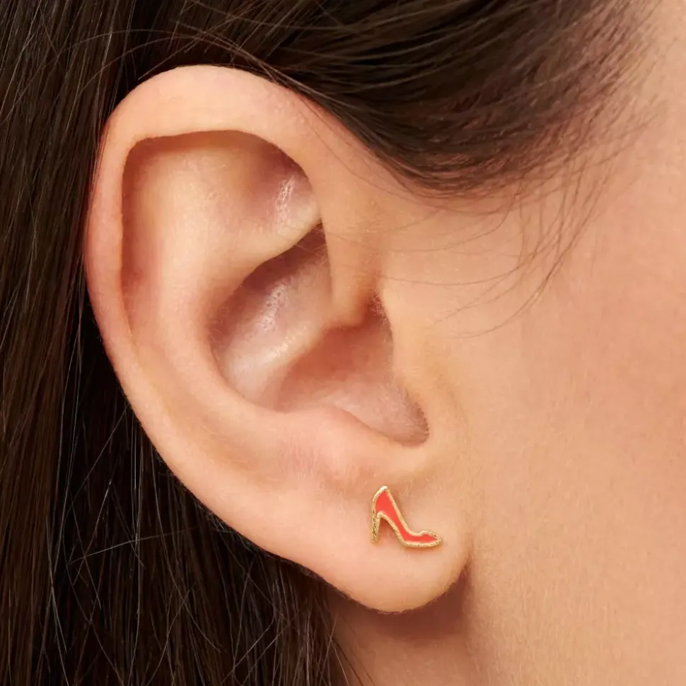 Stiletto Ørering 1 stk Forgyldt