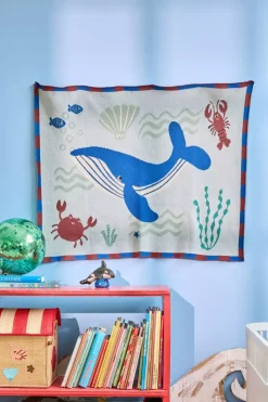 Strikket Babyteppe Blue Ocean