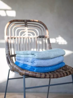 Stripe Håndkle 90x150 Kornblå