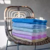 Stripe Håndkle 50x70 Lysblå