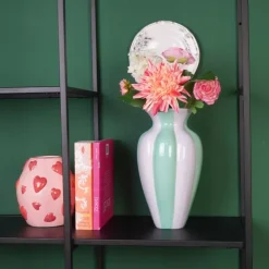 Stripes Vase Grønn/Lilla H29,5