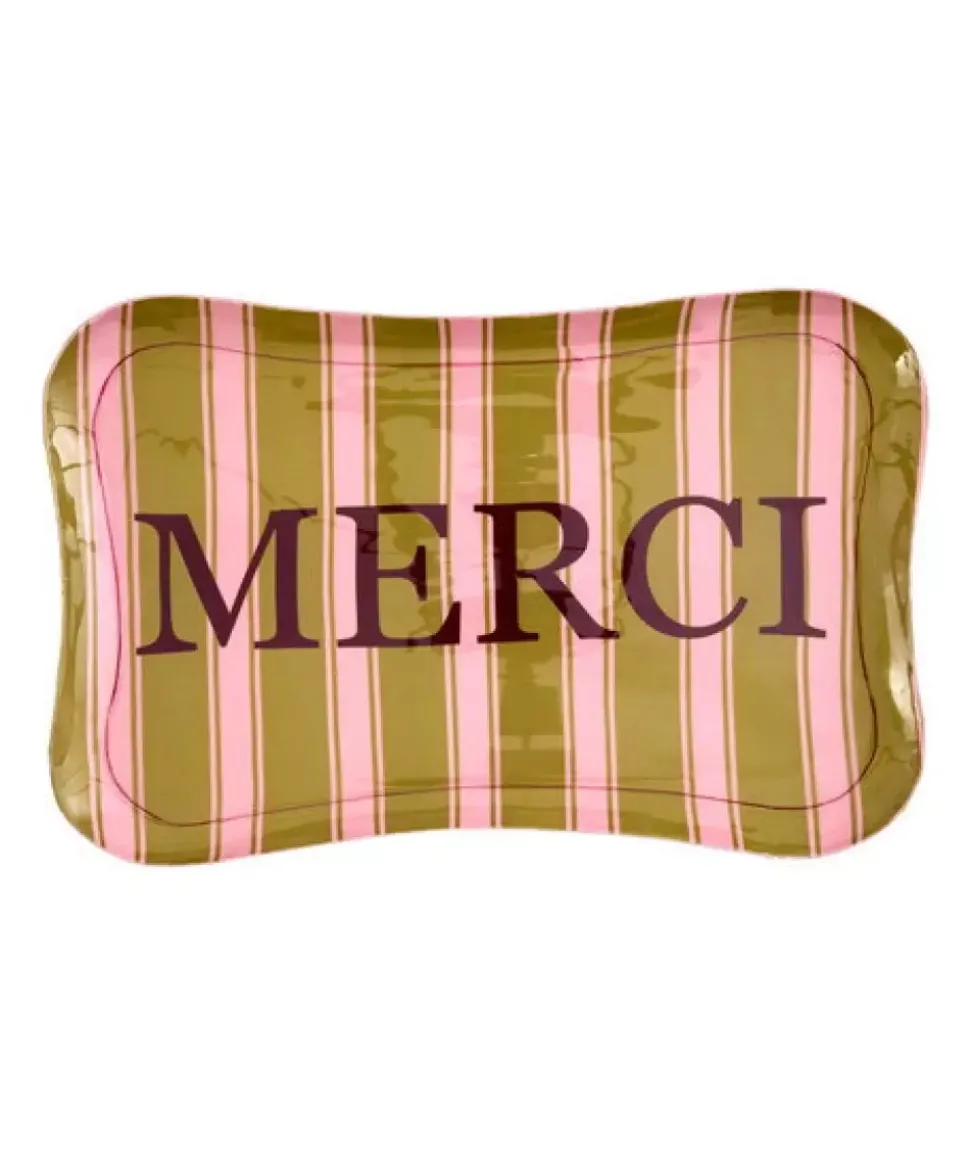 Stripet Metallbrett Merci