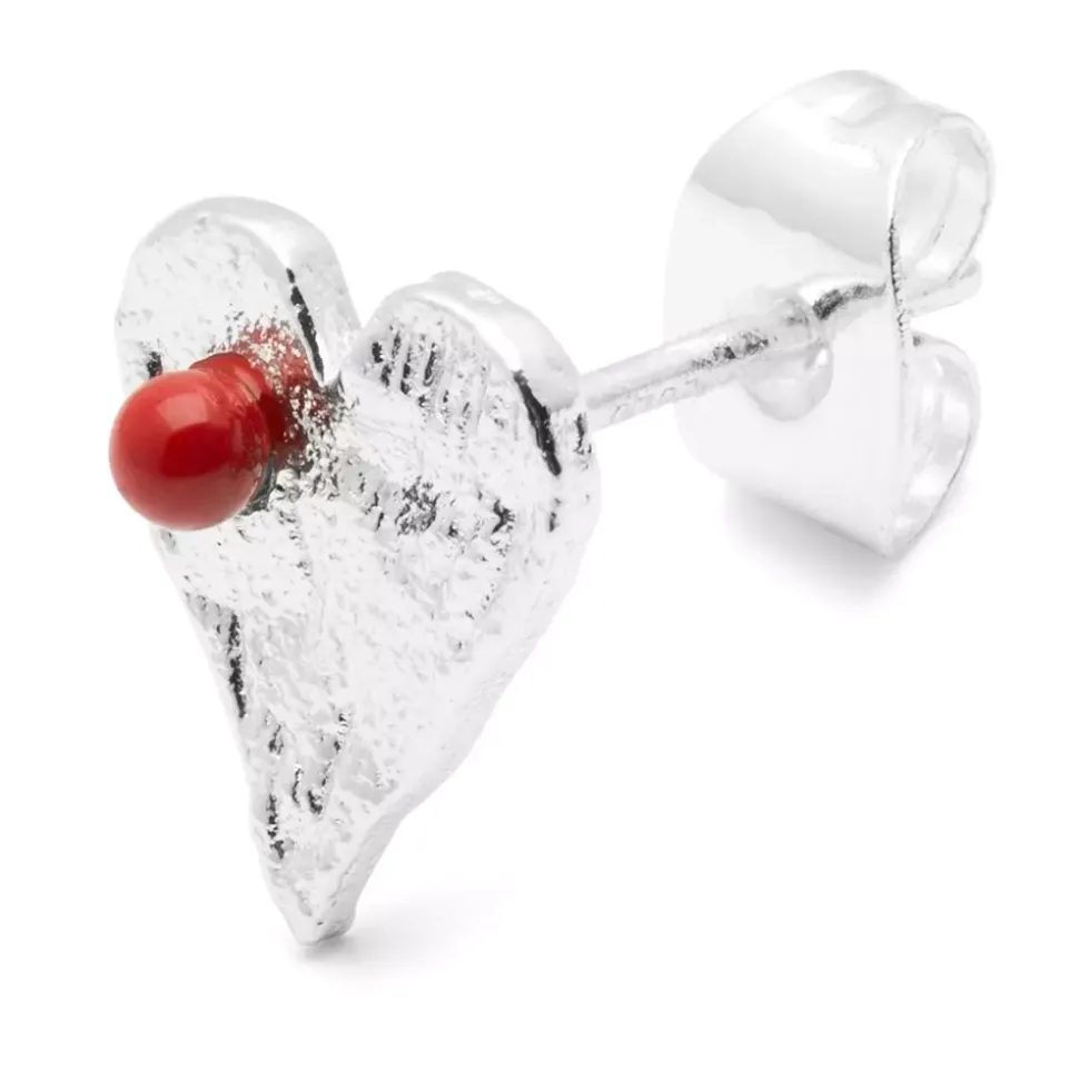 Sweet Heart Ørering Sølv 1 stk