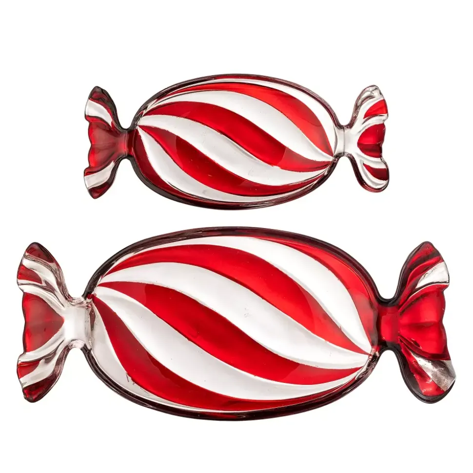 Sweetie Serveringsfat S/2 Rødt Glass