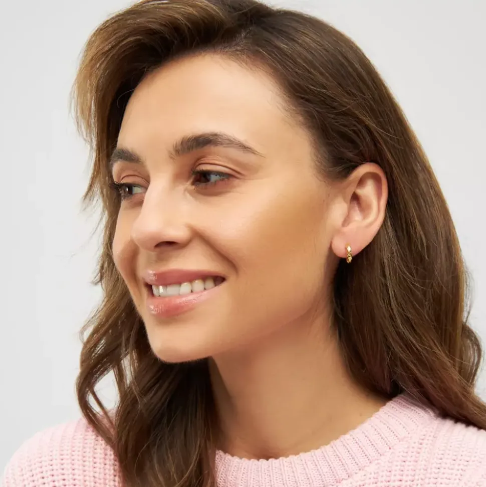 Swirl Hoops Small Par (2 stk) Forgyldt
