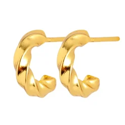 Swirl Hoops Small Par (2 stk) Forgyldt