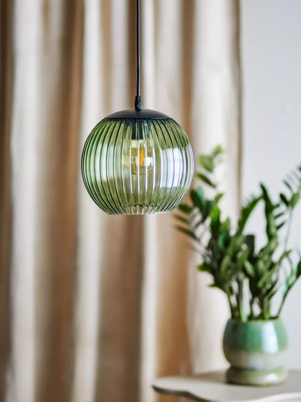 Sybia Pendel Grønn Glass