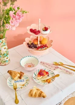 Sylindriskvase Med Håndmalte Blomster