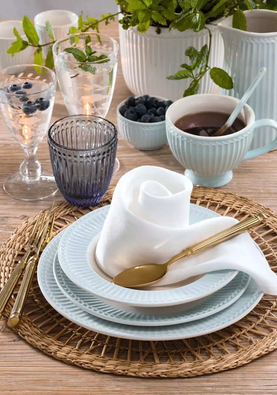 Tallerken Alice Pale Blue