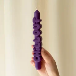 Taper Candle CHILL OUT Indigo
