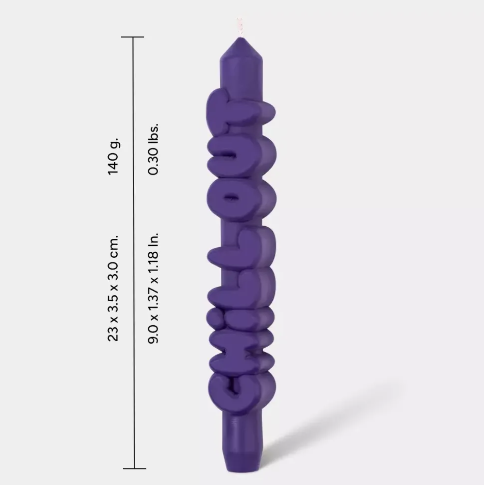 Taper Candle CHILL OUT Indigo