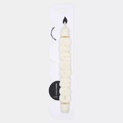 Taper Candle CONGRATS Hvit