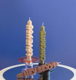 Taper Candle CONGRATS Olivengrønn