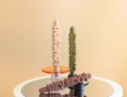 Taper Candle CONGRATS Olivengrønn
