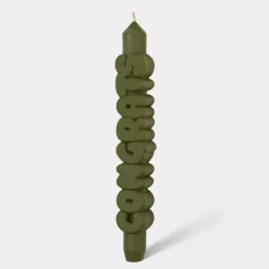 Taper Candle CONGRATS Olivengrønn