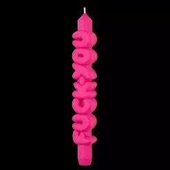 Taper Candle F*CK YOU Rosa