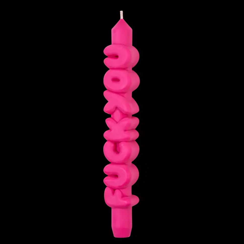 Taper Candle F*CK YOU Rosa