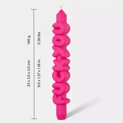 Taper Candle F*CK YOU Rosa