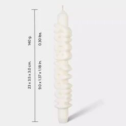Taper Candle HAPPY BDAY Hvit