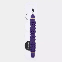 Taper Candle HAPPY BDAY Indigo