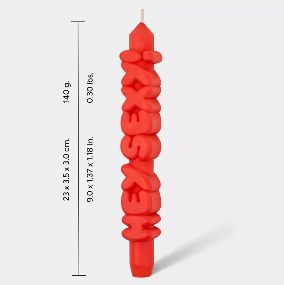Taper Candle HEY SEXY! Oransj