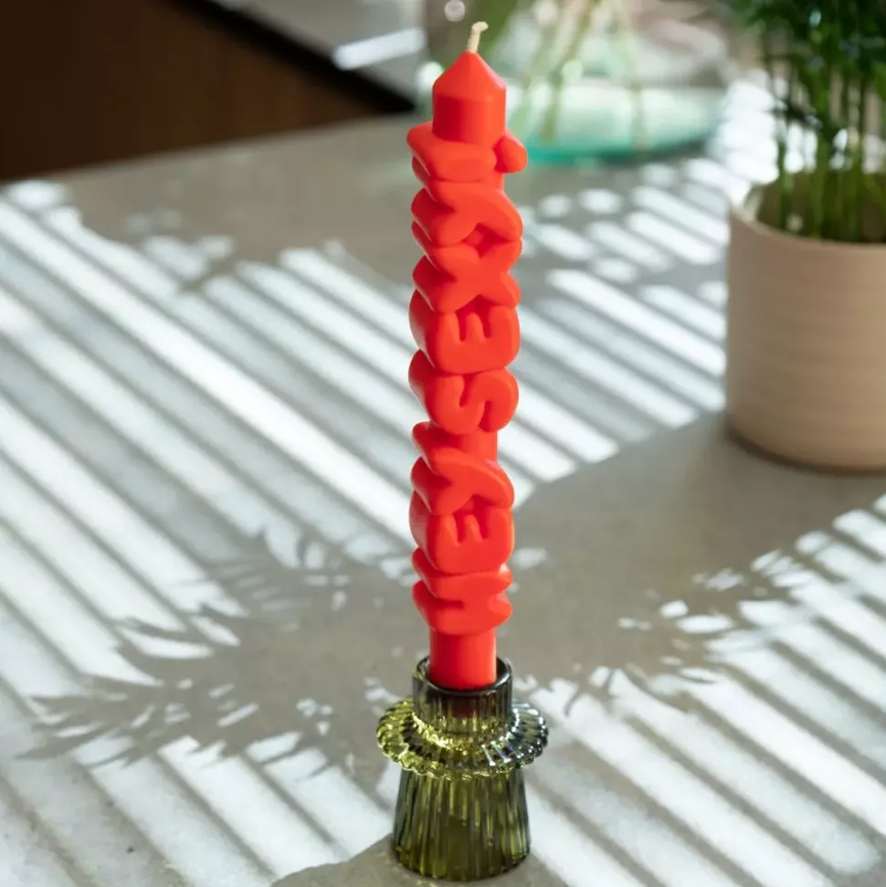 Taper Candle HEY SEXY! Oransj