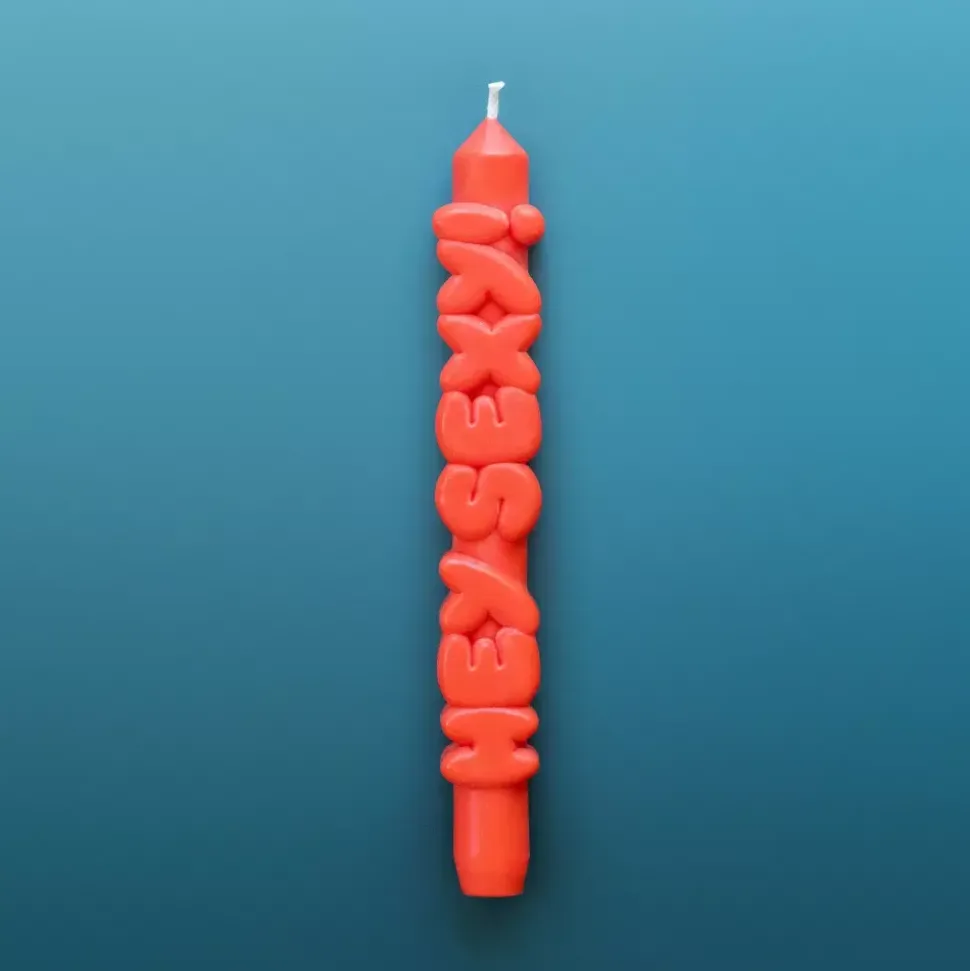 Taper Candle HEY SEXY! Oransj