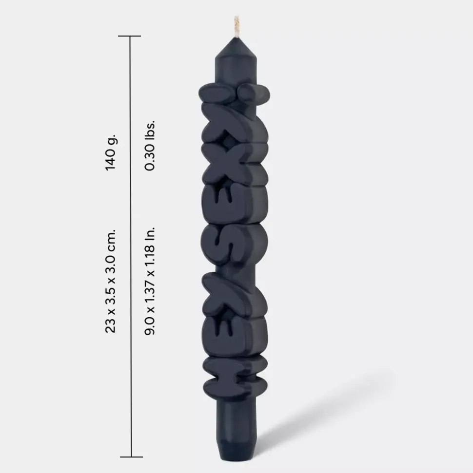 Taper Candle HEY SEXY! Svart