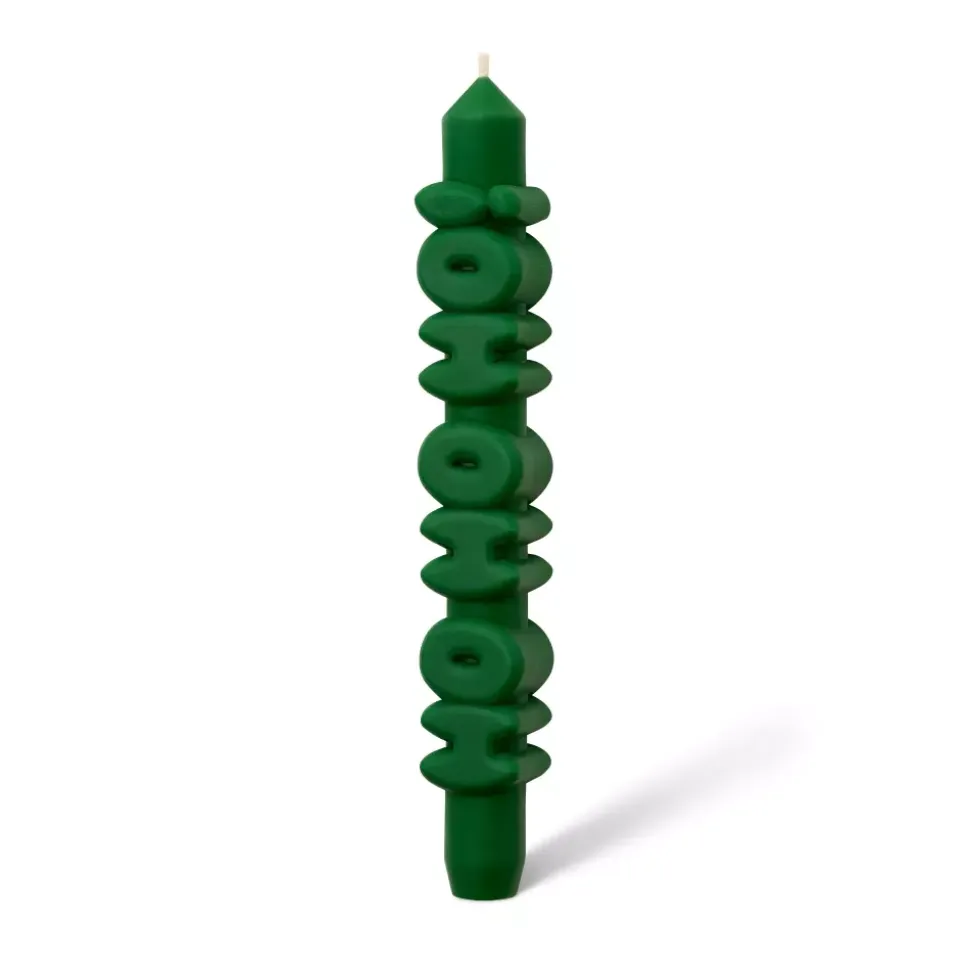 Taper candle HO HO HO! Grønt