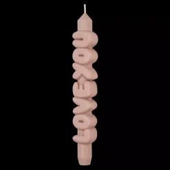 Taper Candle LOVE YOU Krem
