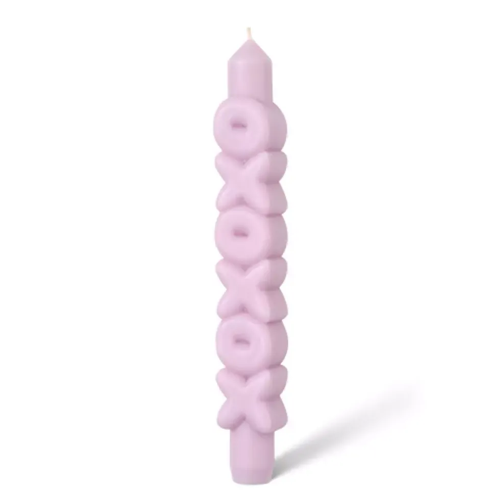 Taper Candle XOXOXO Lilla