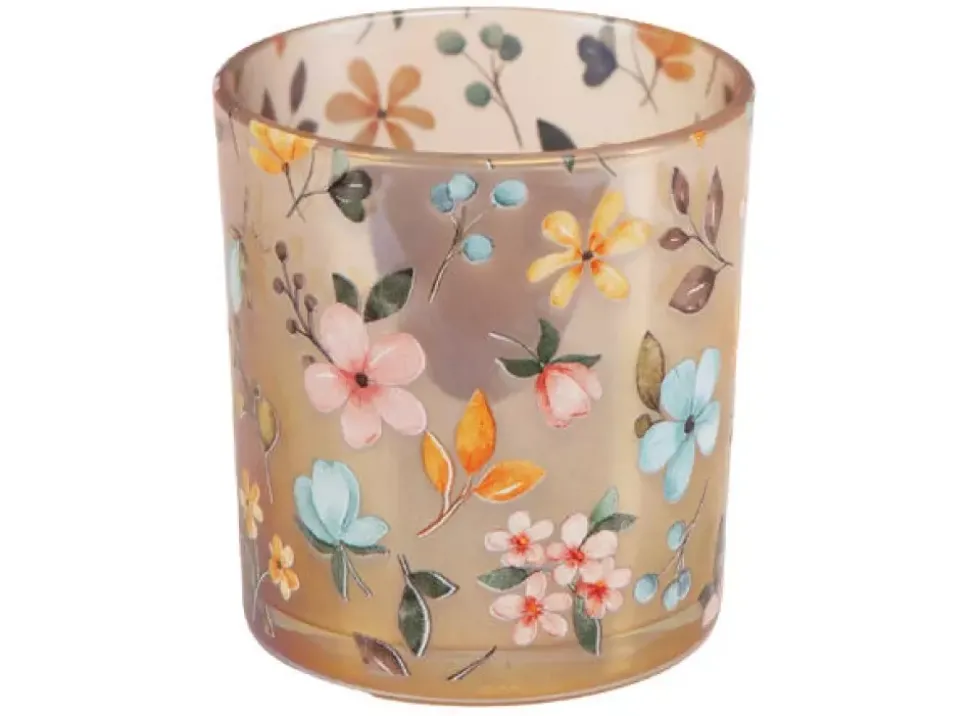 Telysholder Småblomster 7,3x8