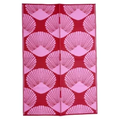 Teppe Ute/Inne Rød Rosa