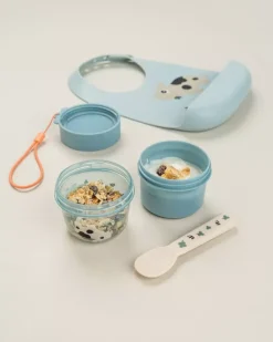 To Go 2-Veis Snackbeholder S Tiny Farm Blue